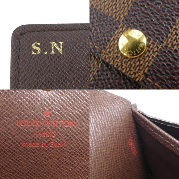LOUIS VUITTON Long Wallet Damier Portefeuille Sarah Canvas Brown Unisex - Picture 5 of 5